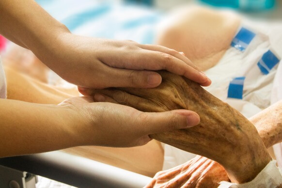 Compassionate hands-on care during a therapy session